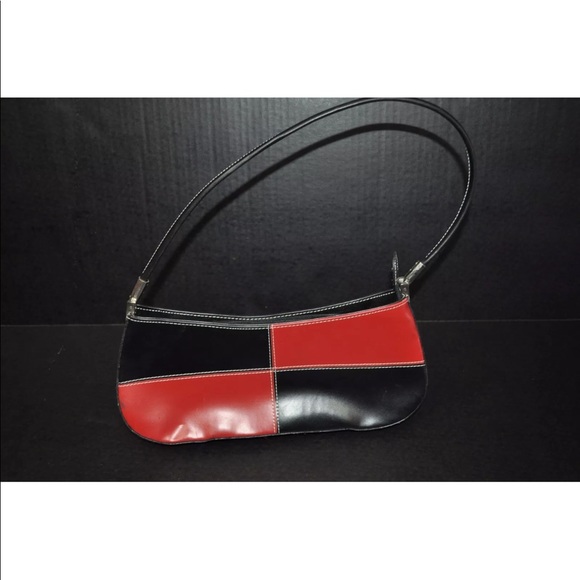vintage black and red shoulder purse sporty mini - Picture 4 of 8